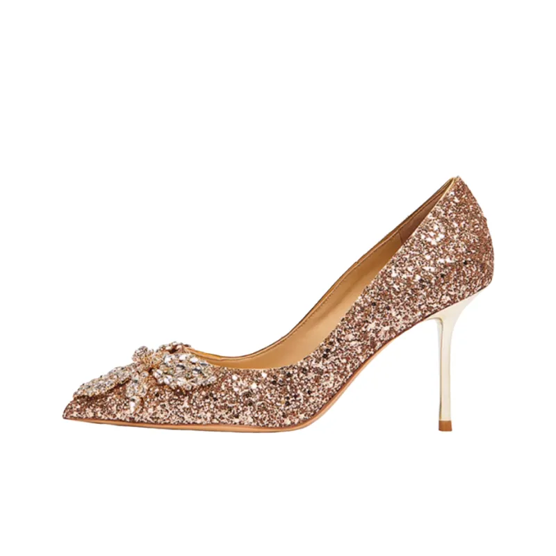 Houseofavenues High Heels Women's Gold-0