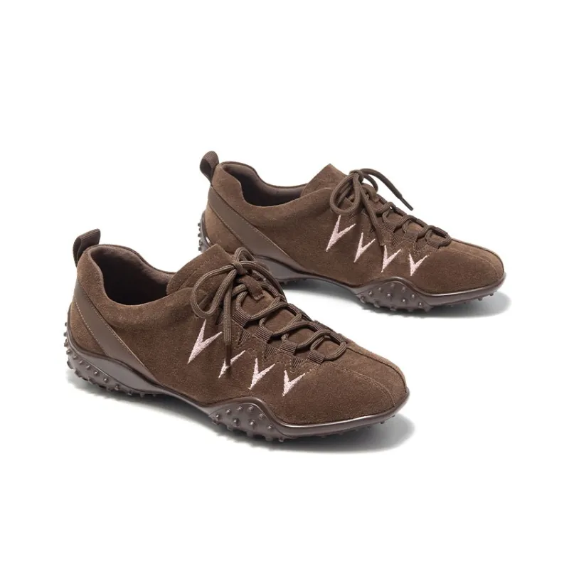 Beau Today Cushioned Slip-Resistant Abrasion-Resistant Low-Top Casual Shoes Women's Apricot-4