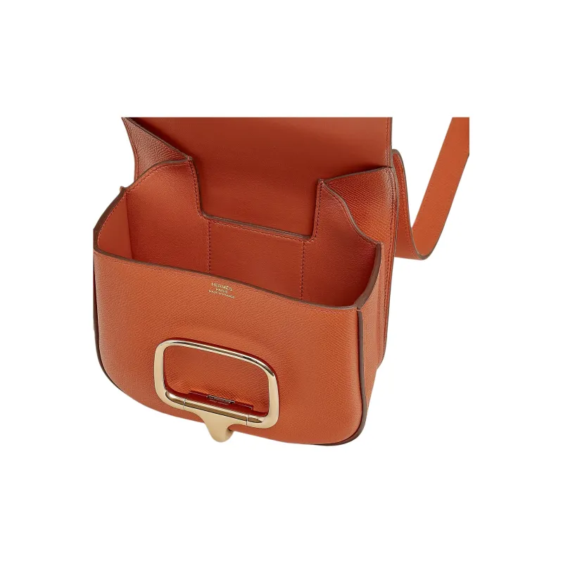 HERMES Della Cavalleria Epsom Calfskin Shoulder Bag Mini Women's Urniture: R1 Terre Battue Red Soil Color-3