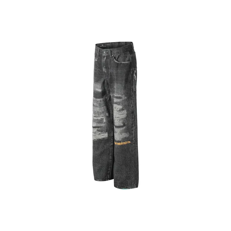VINMUK Jeans Unisex Black Gray Color-2