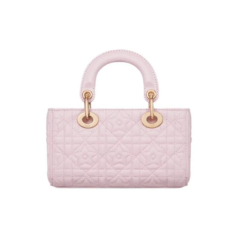 DIOR Lady D JOY Sheepskin Lady Dior Bag, Shoulder Bag, Crossbody Bag, Handbag Extra Mini Women's Light Pink-2