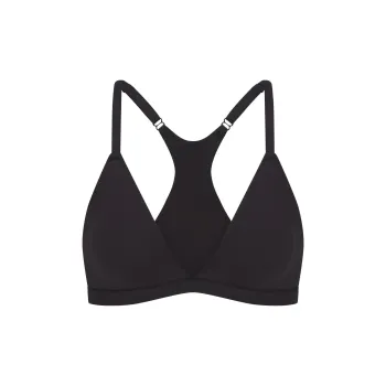 SKIMS SS25 FITSEVERYBODY RACERBACK TRIANGLE BRALETTE Bra Women's 1 Pack ONYX/Onyx