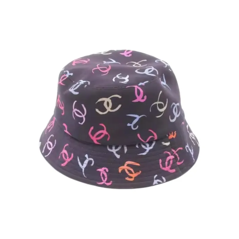 CHANEL Cotton Bucket Hats Women's Black-1