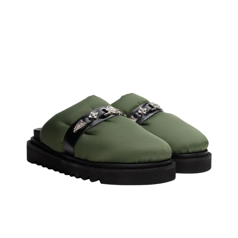 TOGA VIRILIS Wrap toe Slippers Men's Green-2