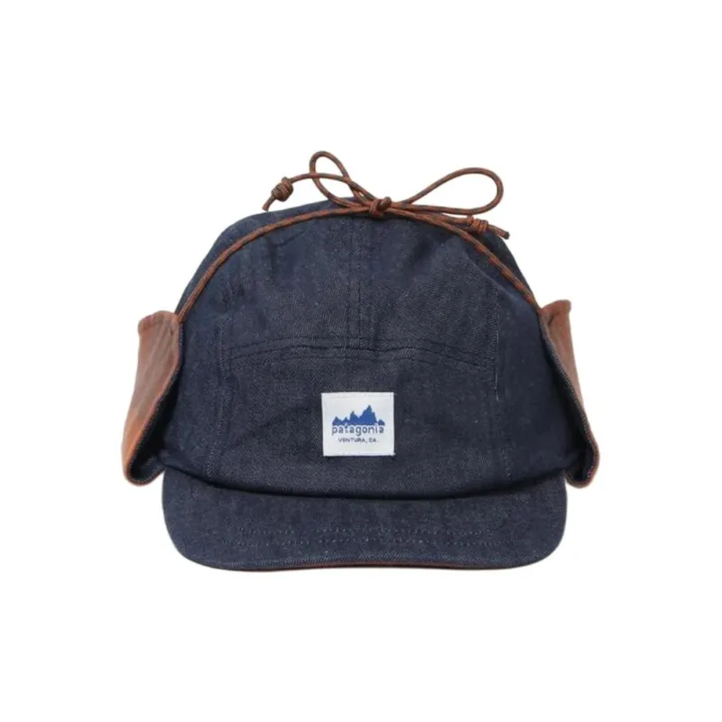 Patagonia Recycled Polyester Cotton Wool Baseball Caps Men's Navy Blue-1