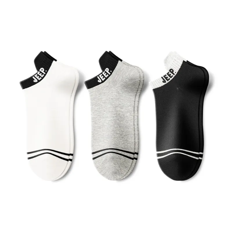 Jeep No Show Socks Unisex Multi double Loading-12