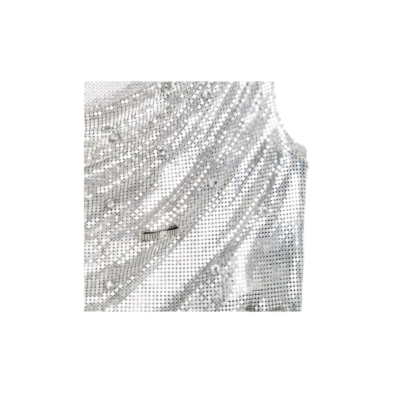 VERSACE Aluminum Metal Mesh Tank Top-2