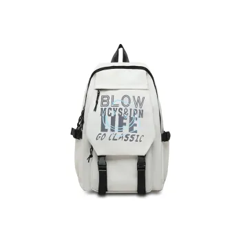 Parker Bear Nylon Backpack Unisex White/Black