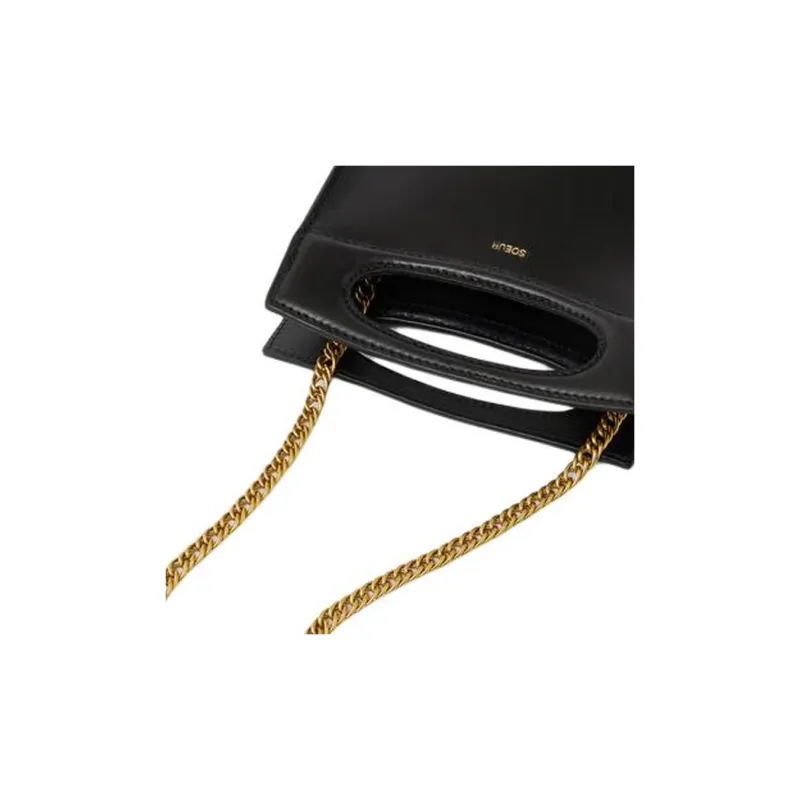 SOEUR Cow Leather One Shoulder Handbags Mini Women's Black-4