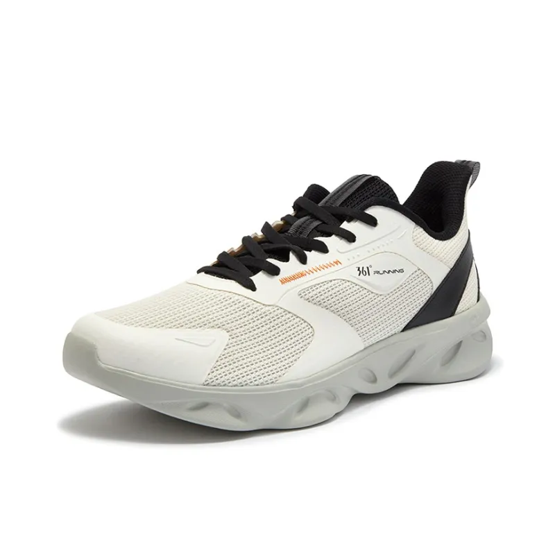 361° Anti Slip Wear Resistant Low Top Casual Running Shoes Men's White Thin Gray Green-1