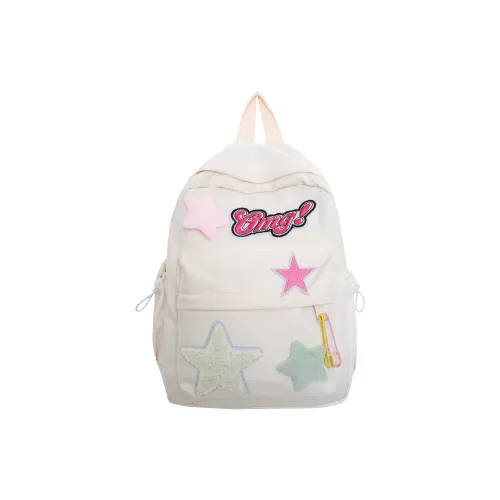 URBAN FOREST Nylon Backpack Regular Women's White/Black/Yellow/Green/Pink