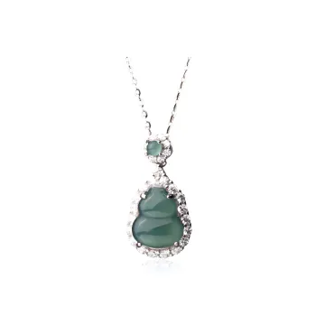 QIXIANG Ice Glutinous Jadeite Necklaces Women's