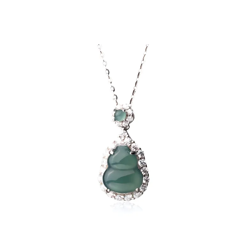 QIXIANG Ice Glutinous Jadeite Necklaces Women's-0