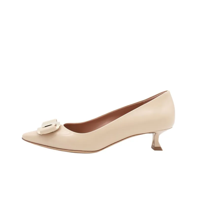 FERRAGAMO Irregular Heel High Heels Women's Beige-0