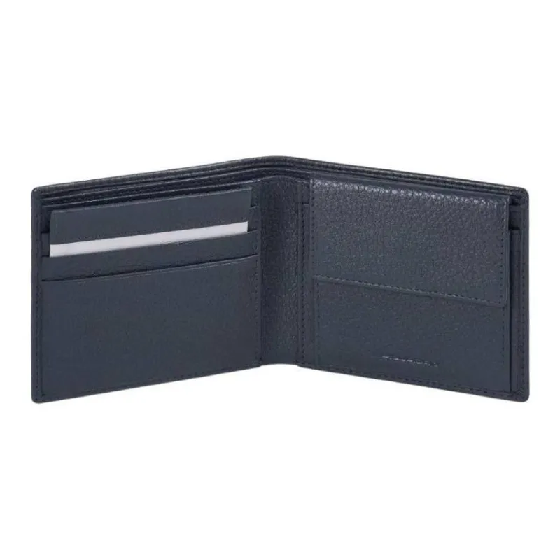 PIQUADRO Leather Wallet Men's Marine Blue-1