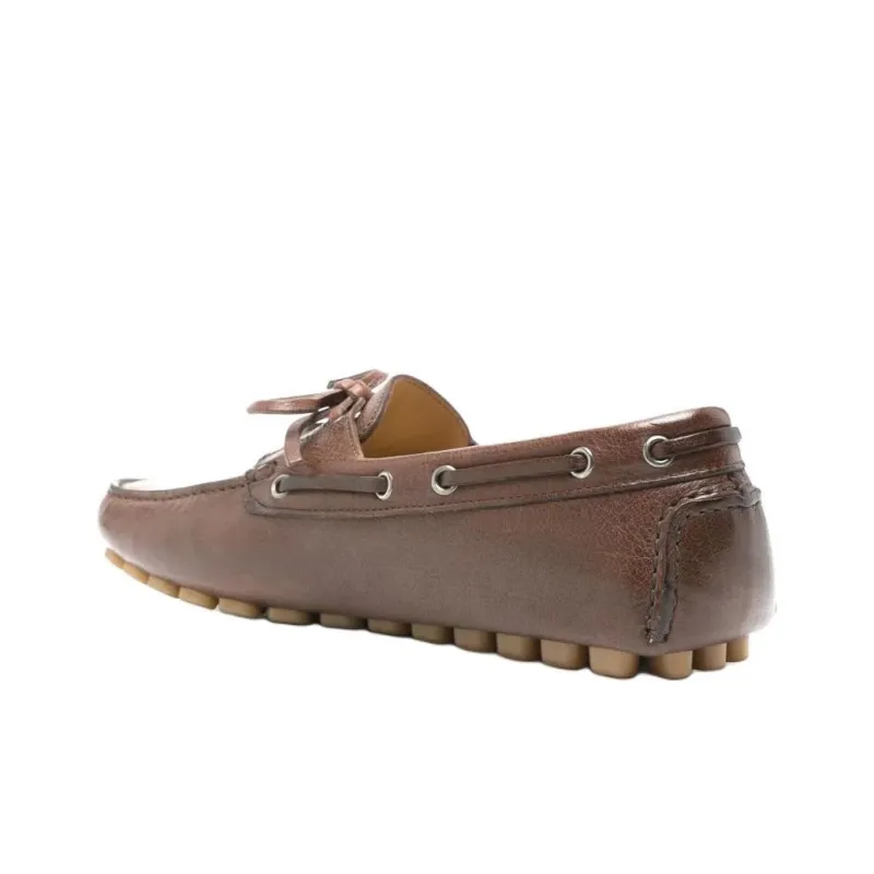 Valentino Boat Shoes Men's Brown-3