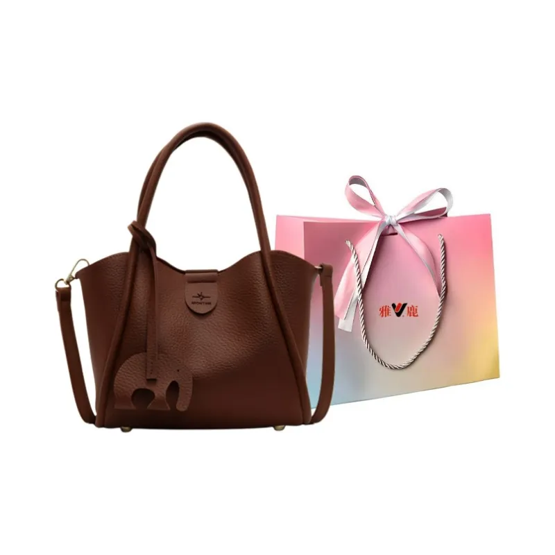 Yalu PU Handbag Women's Black/Ecru/Coffee/Brown/Khaki-21