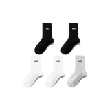White+White+Light Gray+Black+Black[5 Pack]