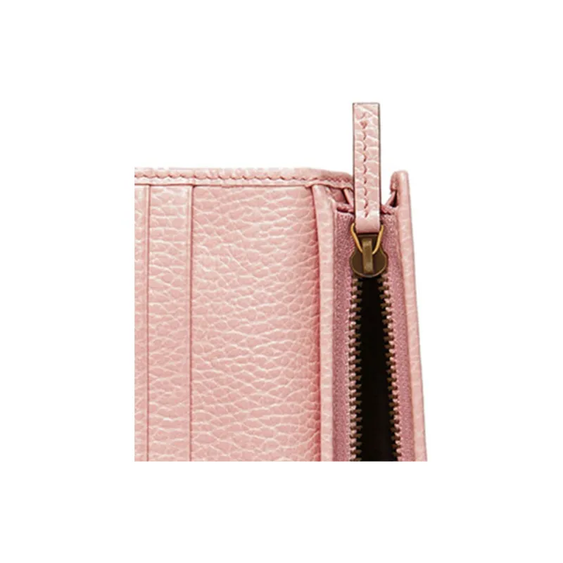 GUCCI Calfskin Wallets Card Holders Women's Pink/Candy Color-3