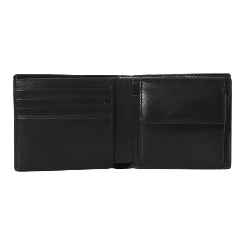 COACH Calfskin Coin Purse Mini Women's Black-5