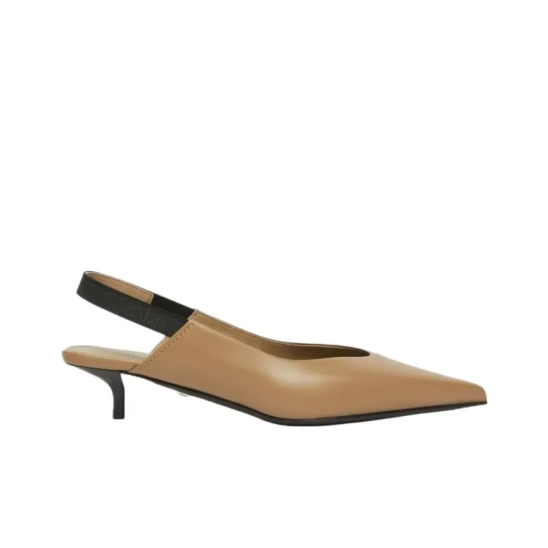 MaxMara Slingy Slim Heel High Heels 3.5cm Women's Beige-1