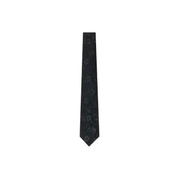 LOUIS VUITTON Mulberry Silk Polyester Fiber Ties Men's Black