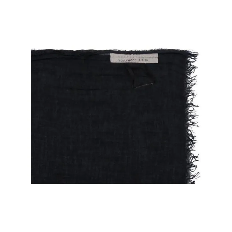 RICK OWENS/RO Modal, Linen Blend Knit Scarves Men's Black-2