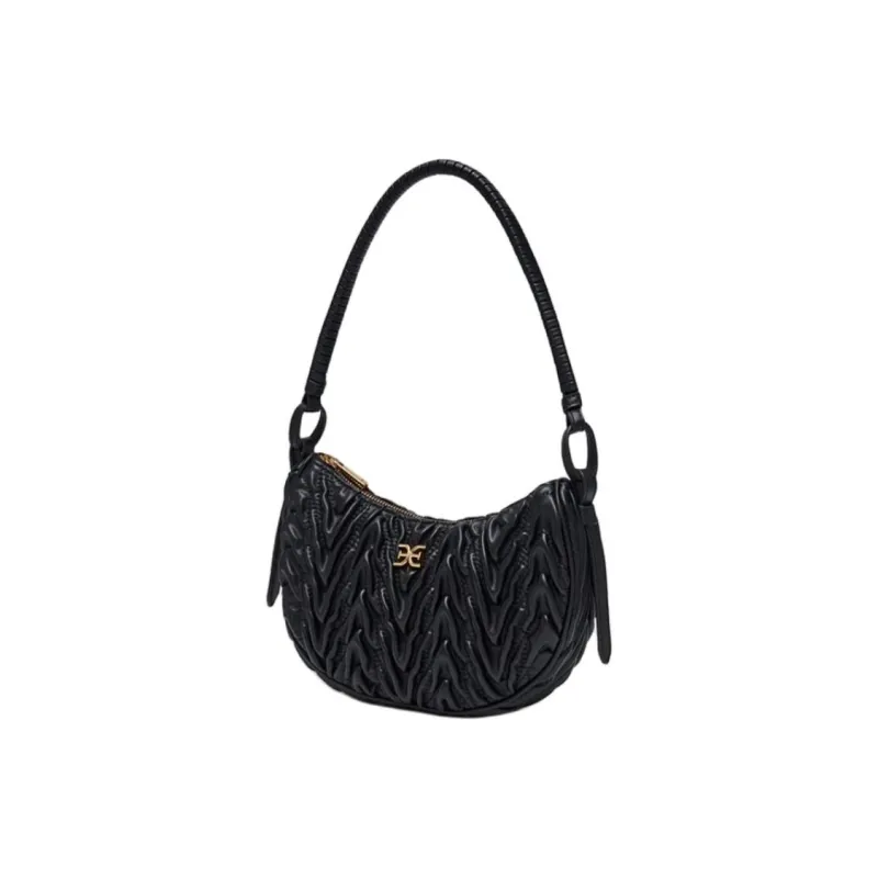 SAM EDELMAN PU Shoulder Bag Medium Size Women's Black/black-brown-1