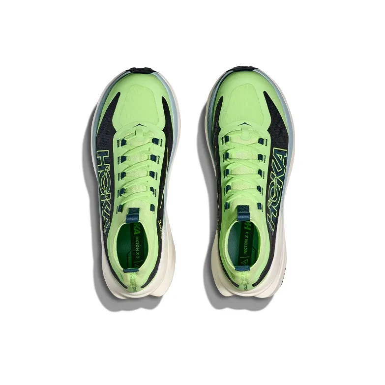 HOKA ONE ONE Tecton X Cushioning, Wear Resistant High Top Running Shoes Men's Green-3
