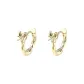Gold Clip-on Earrings 1 Pair Eh-2641.ebA