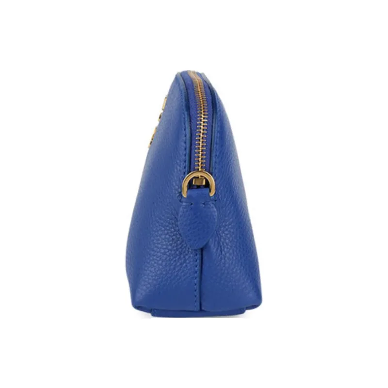 PRADA Cow Leather Clutch Bag Over The Shoulder Women's Royal Blue-1