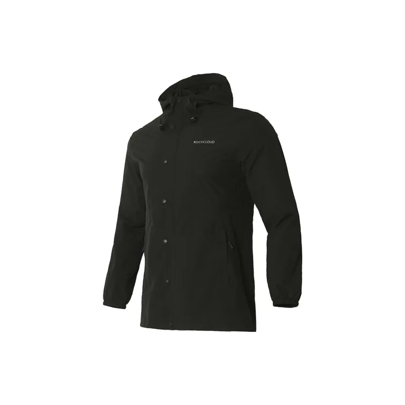 Rock Cloud Water Resistant Windproof Wear Resistant Windbreaker Jacket Men's Obsidian Black-2