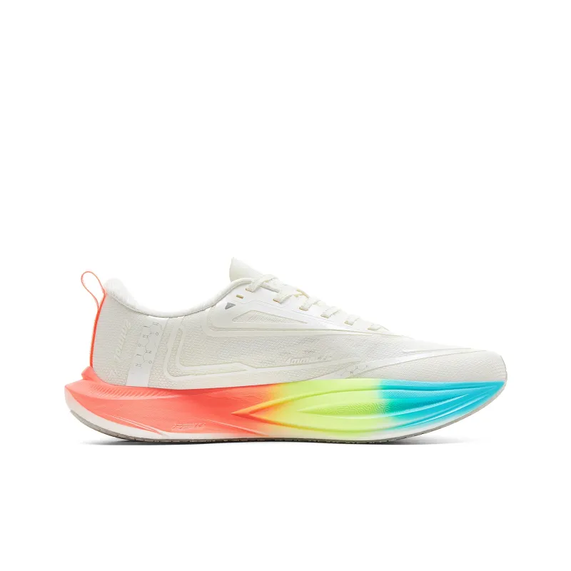 PEAK Cushioning Rebound Wear Resistant Anti Rollover Slip Resistant Low Top Running Shoes Men's White Blue Red-1