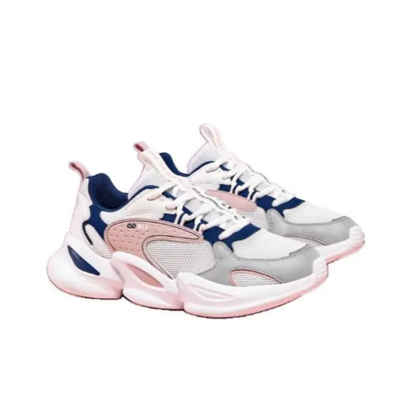 QIAODAN Wear-Resistant Waterproof And Breathable Low-Top Casual Shoes Women's White Purple-2