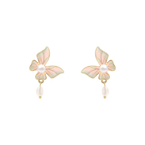 KEYS VIA Copper Alloy Stud Earrings Women's