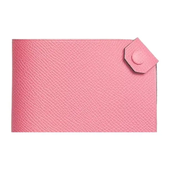 HERMES Tarmac Epsom Leather Passport Holder Women's 1Q Rose Confetti Milkshake Pink-1