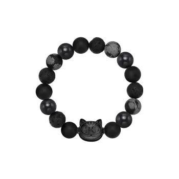 PEACE & CAT Obsidian Jade Bracelets Men's
