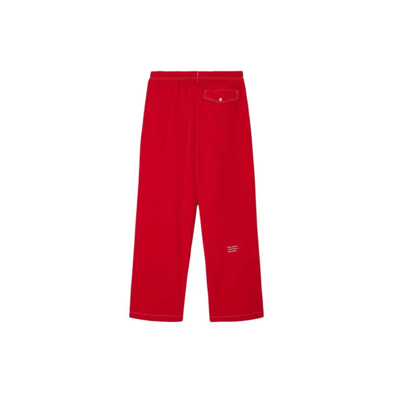 LACOSTE Knitted Sports Pants Unisex Red-1