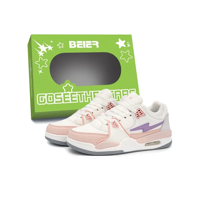 BEIER Cushioning Wear-Resistant Low-Top Skateboard Shoes Unisex Taro Purple-7