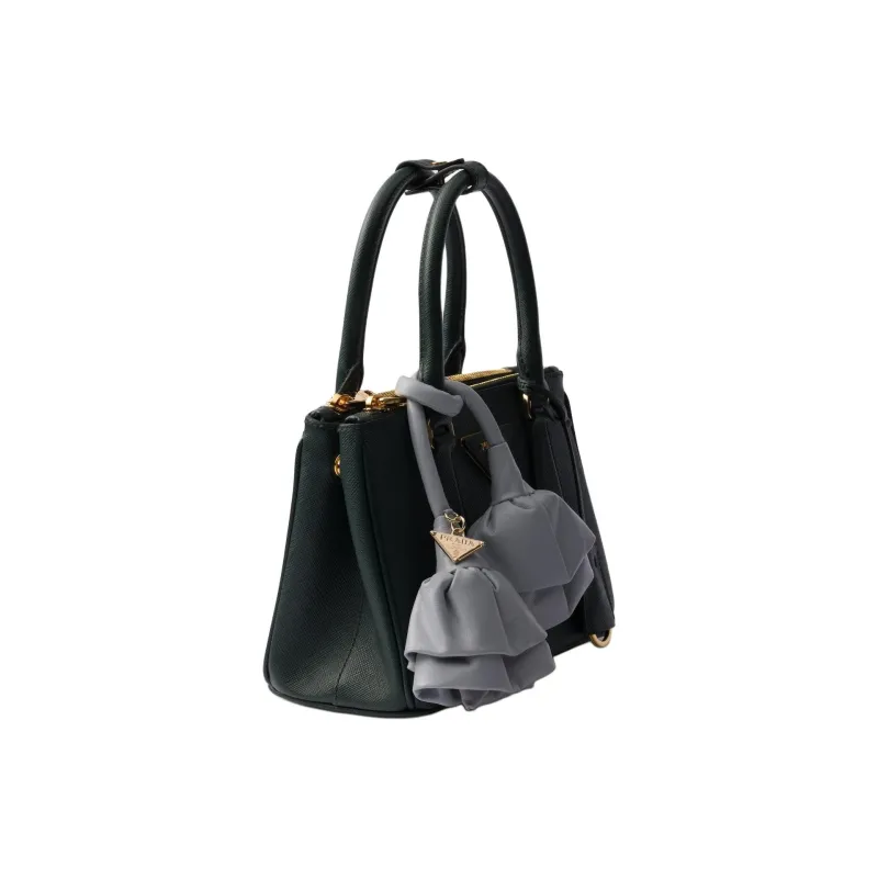 PRADA Saffiano Calfskin Shoulder Bag Crossbody Bag Handbags Mini Women's Emerald & Gray-2
