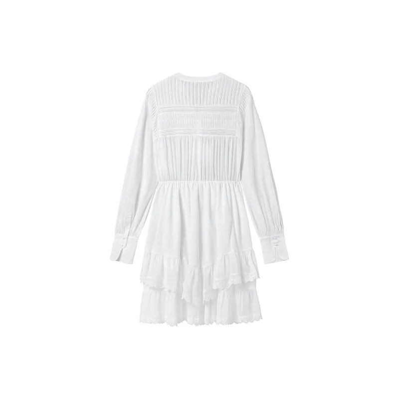 Miss Sixty Long-Sleeved Dresses Women's White-1
