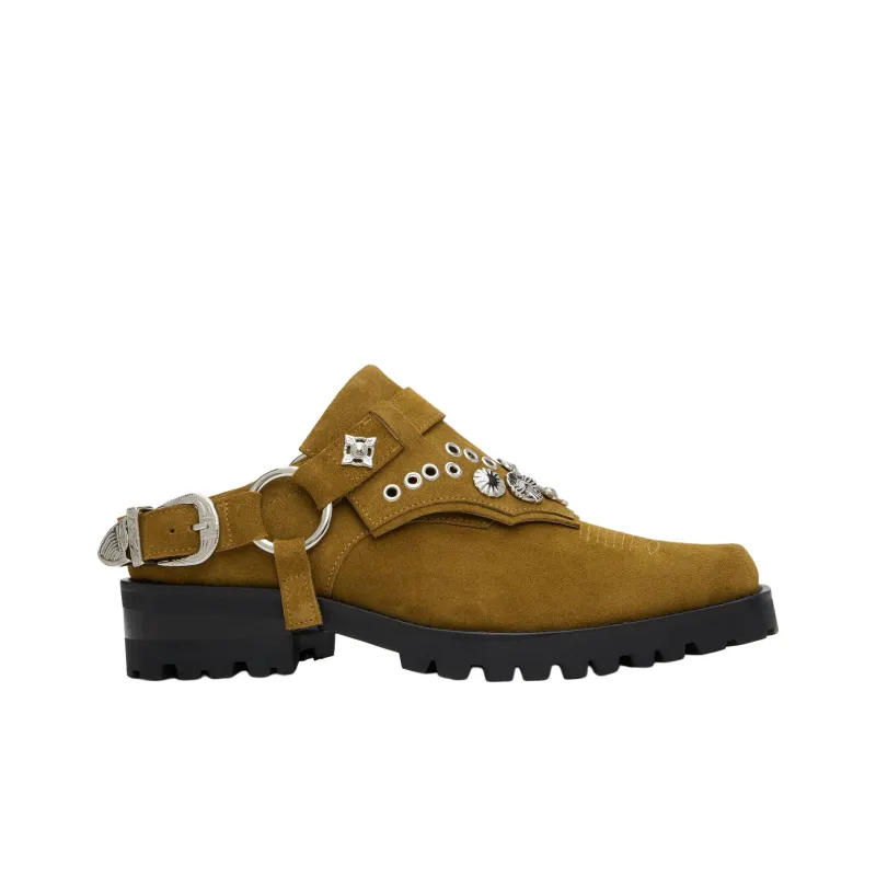 TOGA VIRILIS Abrasion Resistant Closed Toe Slippers Men's Brown-1