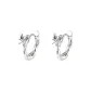 Silver Clip-on Earrings 1 Pair Eh-2641.ebB