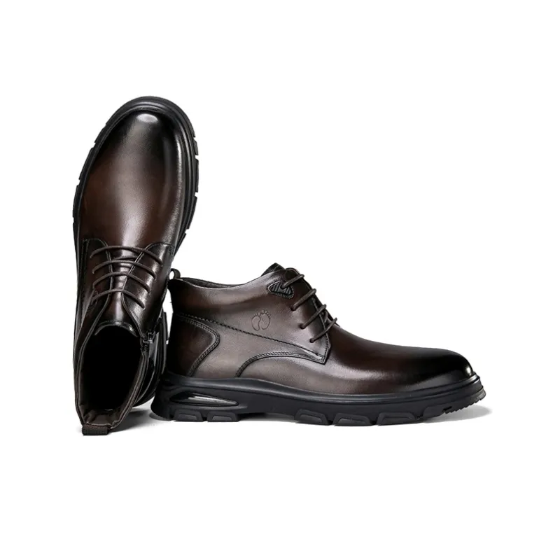 HANG TEN Men's Casual Shoes Men Mid Top Black/Brown-8