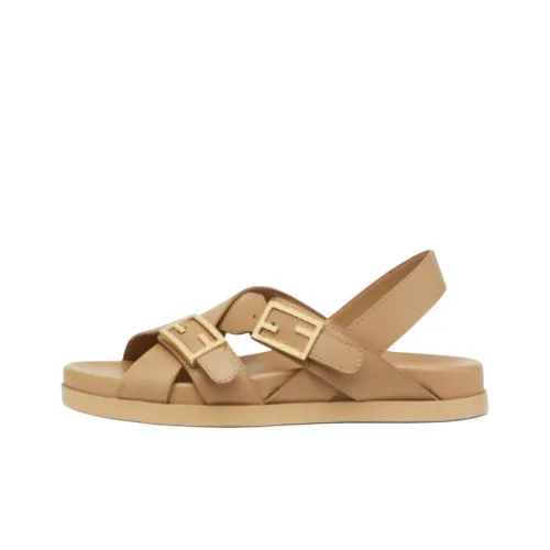 FENDI Feel Strap Sandals Women's Beige