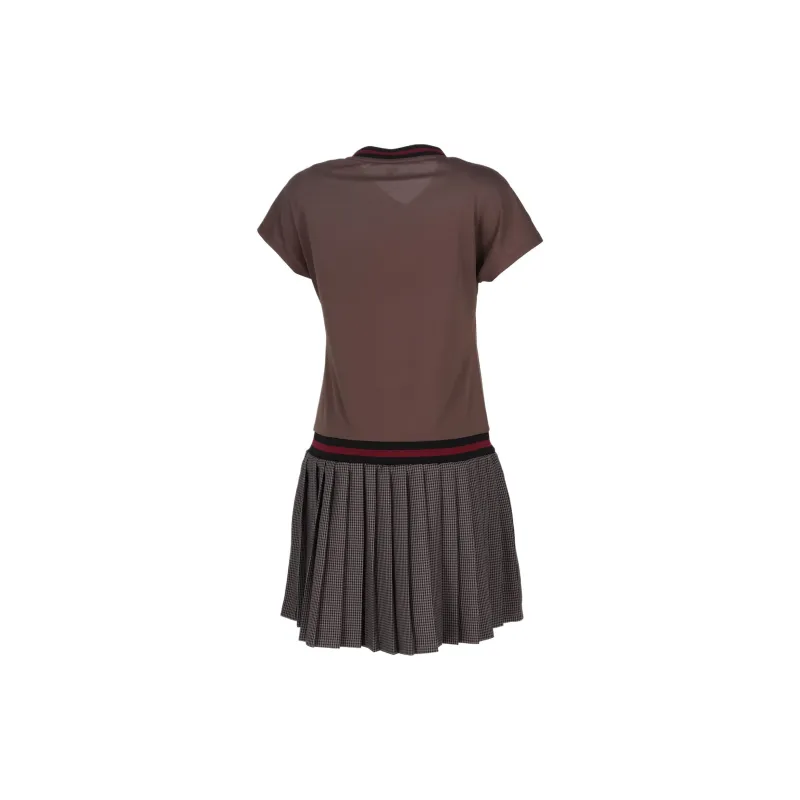 FILA Gun Club Short Sleeved Dresses Women's Dark Brown-1