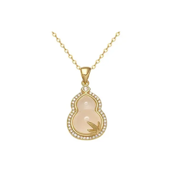 Chongqing Gold Store Chalcedony Jade Necklaces Women's-1