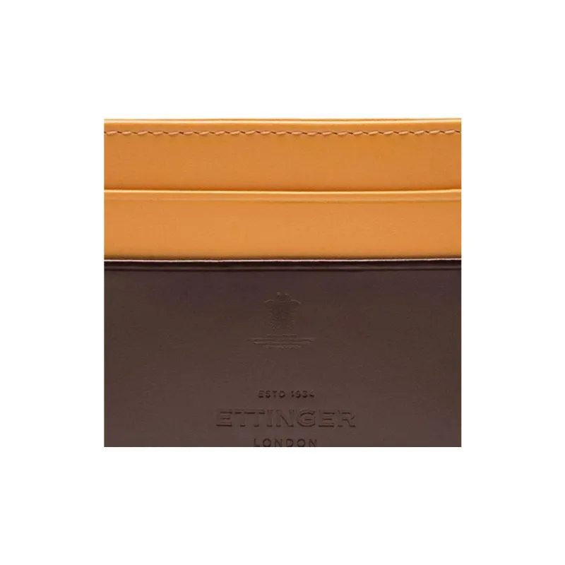 ETTINGER Leather Card Holder Men's Nut & London Tan-2