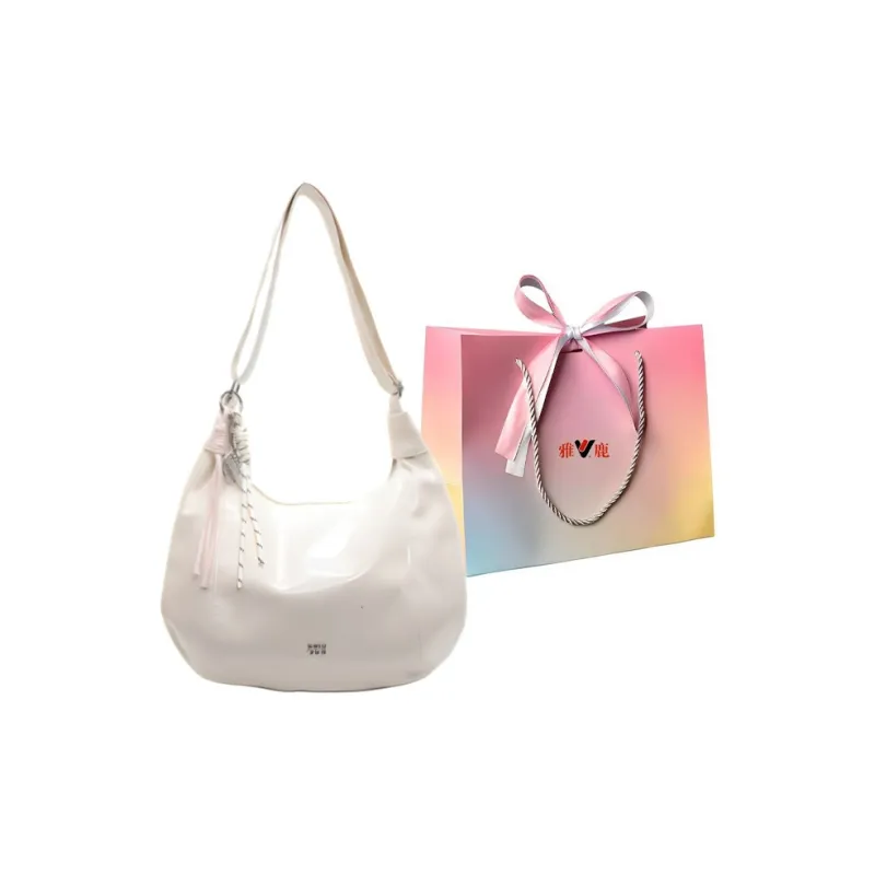 Yalu PU Soft Leather Shoulder Bag, Shoulder Bag Women's Black/Ecru/Pink/Coffee-5