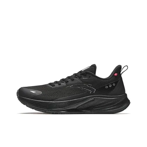 Anta Cushioned Kayano Resistant Low Top Casual Running Shoes Men's Black